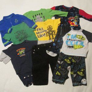 Boys 12M Play clothes and PJ's